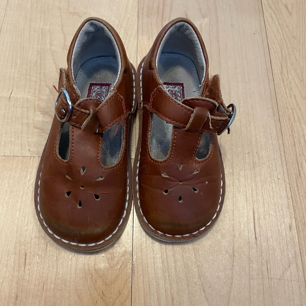 L'Amour Brown Kids Mary Jane Shoes